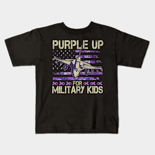 Purple Up For Military Military Child Month Kids T-Shirt